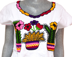 Blusa Cactus Blanca #001 (Talla S) - comprar en línea