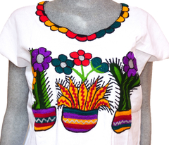 Blusa Cactus Blanca #002 (Talla S) - comprar en línea