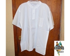Camisa de Manta Blanca/Bordado Blanco (XL)