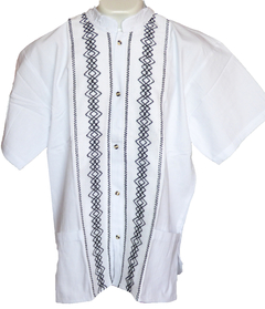 Camisa Presidencial Blanca/Negro (XL)