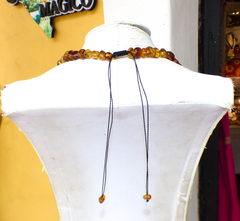 Collar Chips De Ámbar Tonos Especiales & Tejido Ajustable (54 CM) - Chiapas Mágico