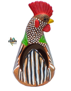 Gallo de Barro Maceta Decorativa #002 - Chiapas Mágico