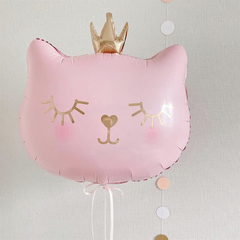 Globos de Gato con Corona en color rosa - comprar en línea