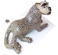 Jaguar De Barro Decorativo Beige (45 CM) - comprar en línea