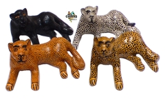 JAGUAR DE BARRO DECORACION MEXICANA (24 CM)