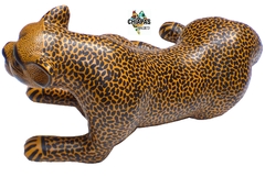Jaguar De Barro Decorativo Mantequilla Hembra (46 CM) en internet