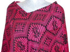 Poncho de Telar de Cintura (Fucsia) - comprar en línea