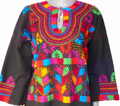 Blusa Milpa Negra/Multicolor #013 (XL) - comprar en línea