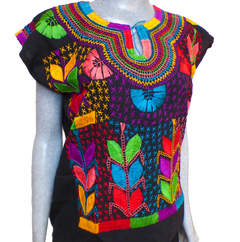 Blusa Milpa Negra/Multicolor #008 (S) - comprar en línea