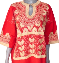 Blusa Milpa Rojo Escarlata/Beige (XL) ( - comprar en línea