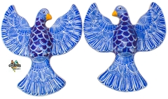 Palomas de Barro Decorativas para Pared (22 CM)