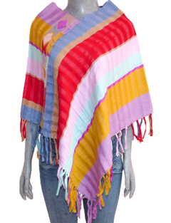 Poncho Multicolor Telar de Cintura #003 - comprar en línea