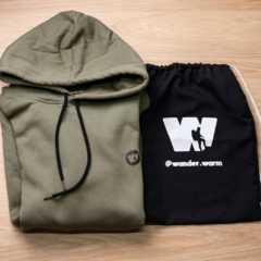 Hoodie verde militar wanderwarm