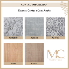 Papel Contac Autoadhesivo Pvc Importado 0.60x10mts Simil Cemento - comprar online