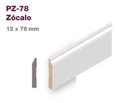Zocalos Para Pisos Pz78 Prepintado Blanco x Tira 2.75 - comprar online