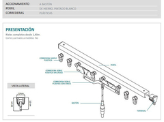 Riel Europeo Con Ruedas Completo 3.80 Mts Muebles Y Cosas - Muebles y Cosas