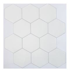 Azulejo Ceramico Autoadhesivo Vinilo Muresco Hexagono Blanco en internet