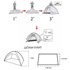 Carpa Autoarmable Automática 2 Playera Spinit - comprar online