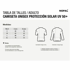 Remera Protección Solar Nopal Manga Larga Adultos - comprar online