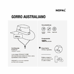 Gorro Australiano Piluso Nopal Coolmax - comprar online