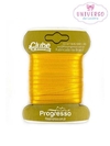 FITA DE CETIM NA COR AMARELO OURO DUPLA FACE 4MM COM 10 METROS