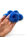 Flor de Voil Azul Celeste - Elegância em 3 Opções de Tamanhos