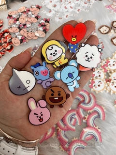 Aplique em acrílico BT21 - Kit com 8 Personagens