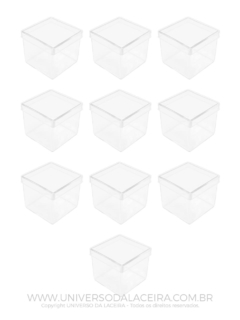 Caixinha de Acrílico Cristal 5x5 com 10 unidades