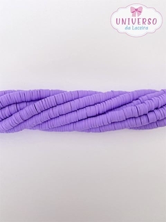 DISQUINHOS FIMO EMBORRACHADO ROXO 8MM