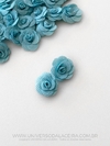 Aplique Flor de Tecido Azul Céu 3cm à unidade