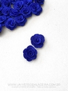 Aplique Flor de Tecido Azul Royal 3cm à unidade