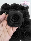 Flor de Voil Preto - Elegância em 3 Opções de Tamanhos