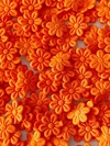 Flor de Tecido Laranja Neon 1cm - 50 Unidades