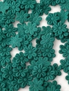 Flor de Tecido Verde Jade 1cm - 20 Unidades