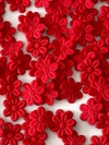 Flor de Tecido Vermelho 1cm - 50 Unidades