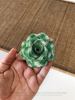 Flor de Tecido - Tema São João - Verde - Disponível em 2 Tamanhos