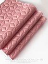 Lonita Couro Ecológico Diamond Luxo Rosa Bebê 25x40