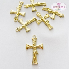 APLIQUE CRUCIFIXO "OURO" À UNIDADE