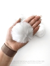 Pompom de Pelúcia Branco 7cm