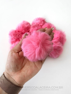 Pompom de Pelúcia Rosa Médio 6cm