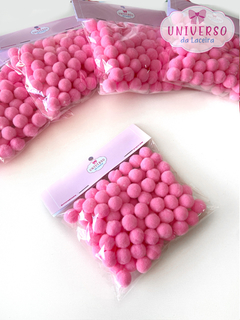 POMPOM BOLINHA 2CM ROSA COM100 À UNIDADE