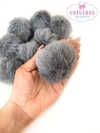 POMPOM DE PELUCIA 6CM CINZA