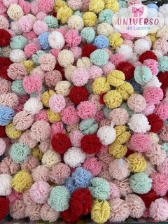 POMPOM DE MALHA 1,5MM MISTOS 100 UNIDADES