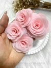 Flor de Voil Rosa Princesa - Elegância em 3 Opções de Tamanhos