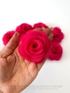 Flor de Voil Rosa Neon - Elegância em 3 Opções de Tamanhos