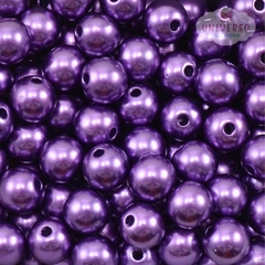 PÉROLA TAMANHO 0MM ROXO COM FURO (30 GRAMAS)