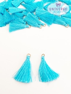 TASSEL NA COR AZUL BEBE 2,5CM OU 4CM COM ARGOLA