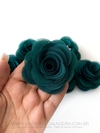 Flor de Voil Verde Militar - Elegância em 3 Opções de Tamanhos