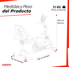 Bicicleta Fija Horizontal ARG-6390 - comprar online