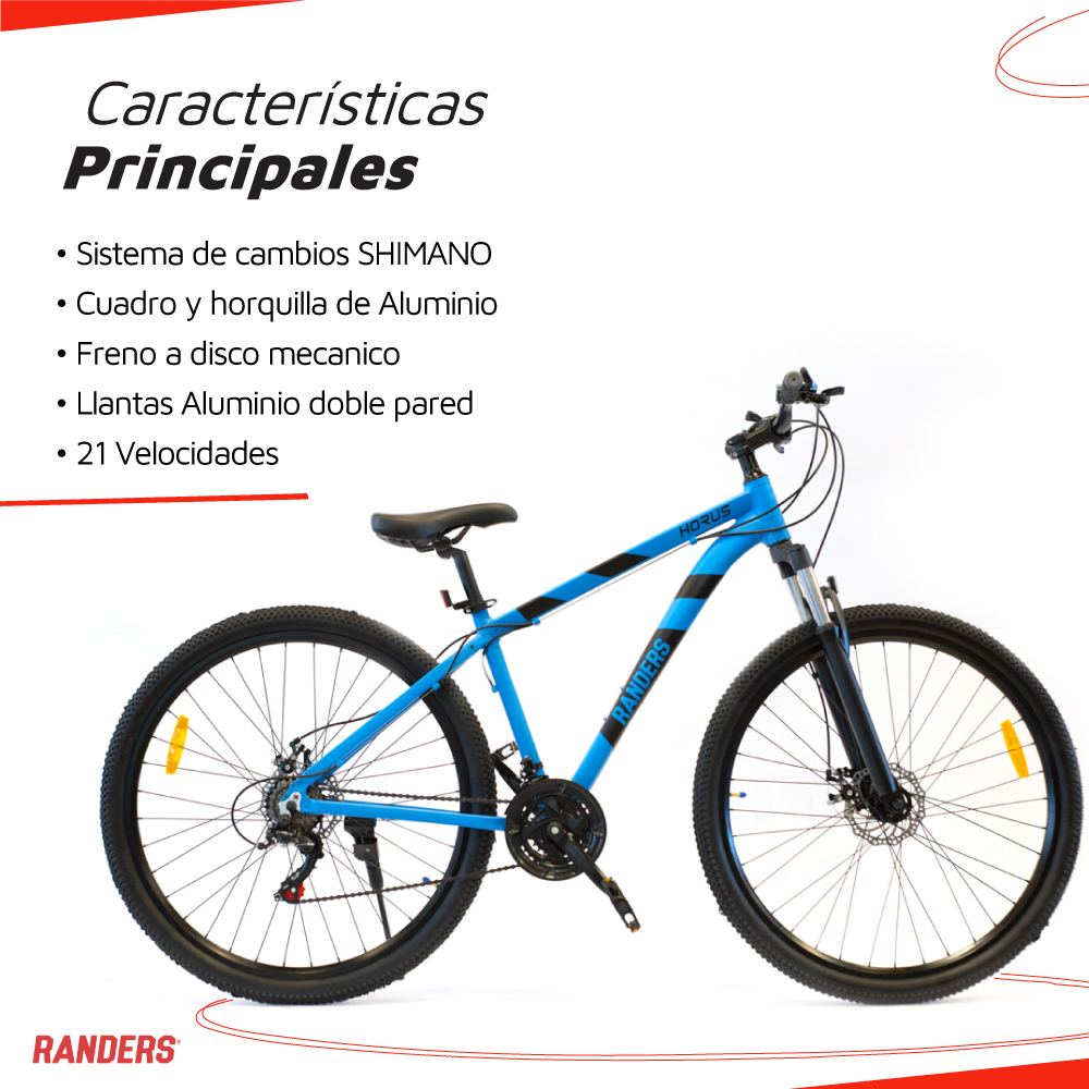 Bicicleta Mountain Bike Rodado 29 Azul - TiendaFitness